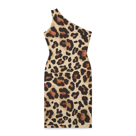 Cheetah, Printed, Shoulder Dress (AOP)