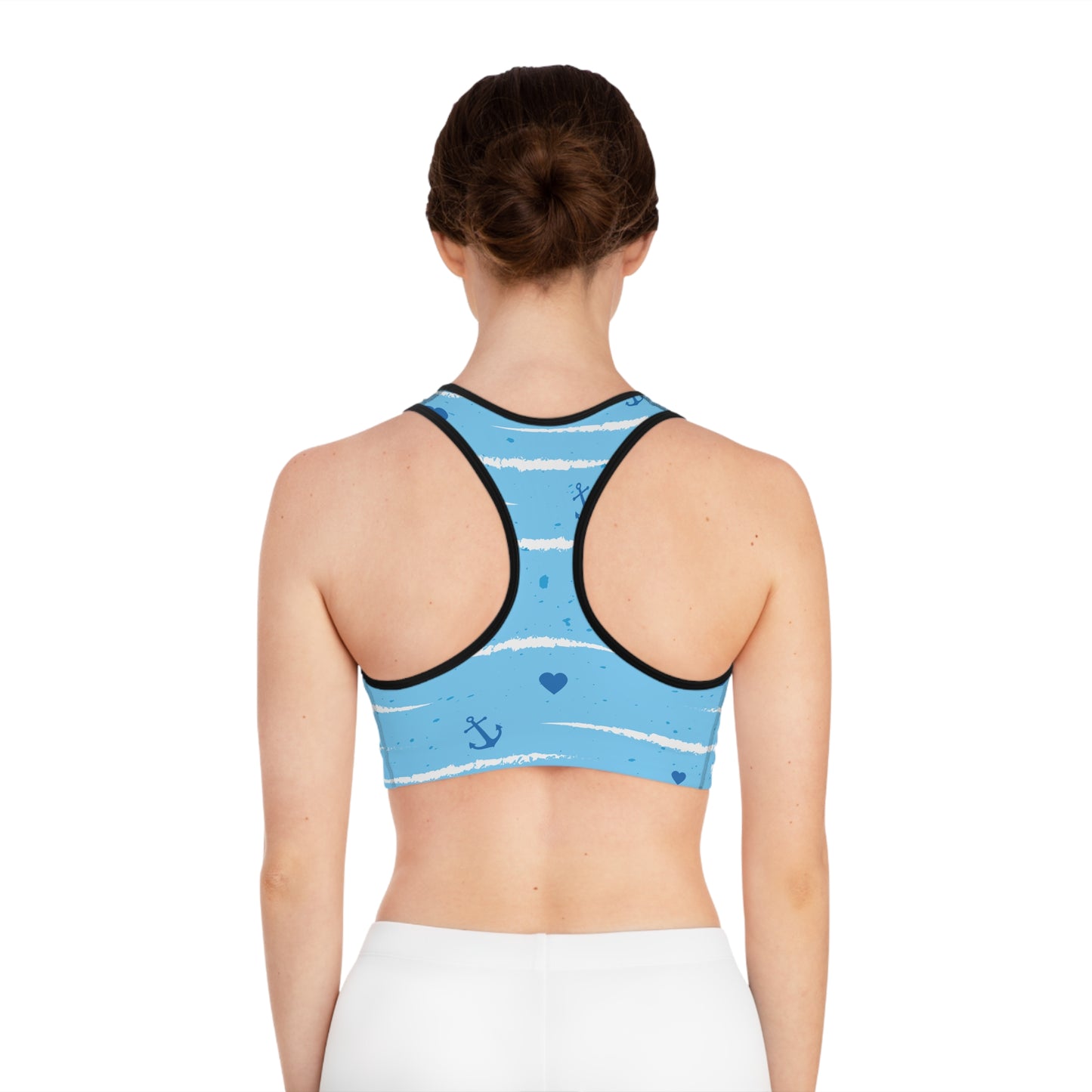 Sea Print, Sports Bra (AOP)