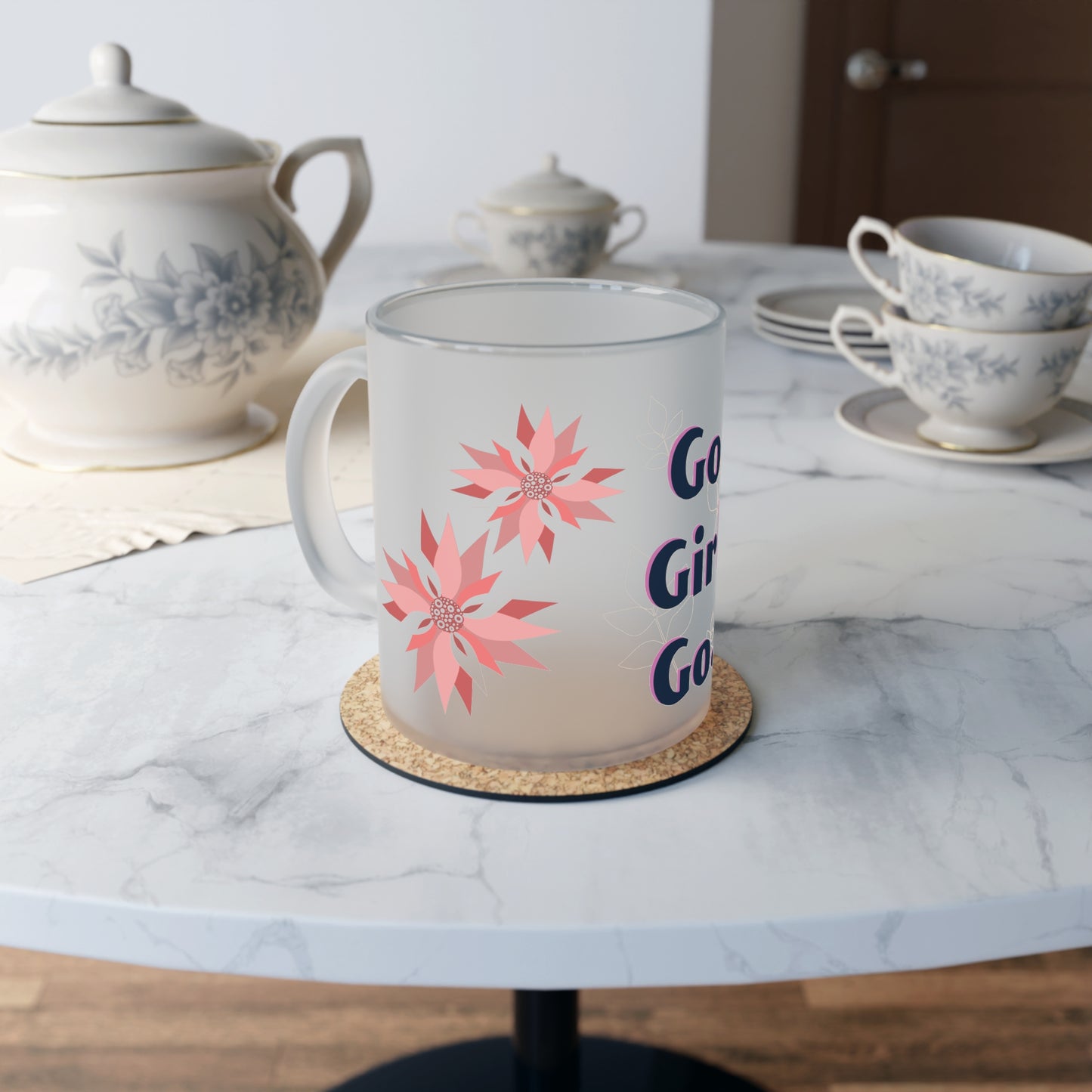 Go Girl Go, Frosted Glass Mug