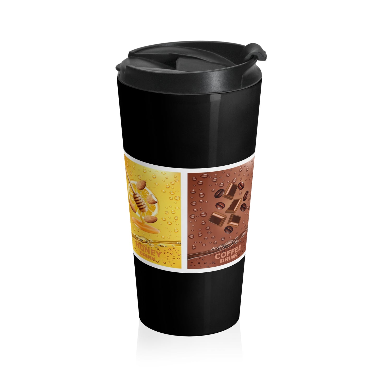 Multi- Purposes, Stainless Steel Travel Mug, (Black)