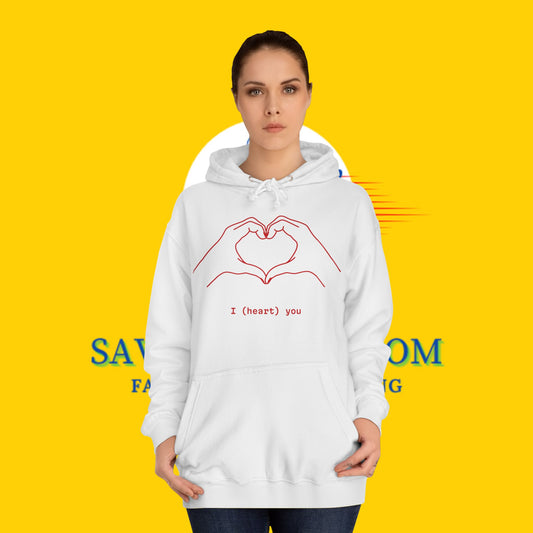 Unisex Heart College Hoodie