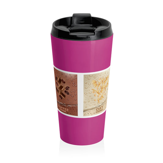Multi- Purposes, Stainless Steel Travel Mug, (Pink)