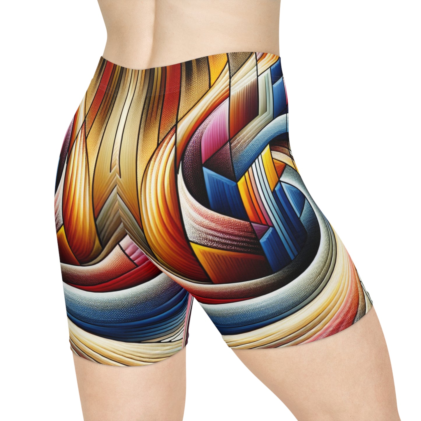 Sexy Print/White Base, Women's Biker Shorts (AOP)