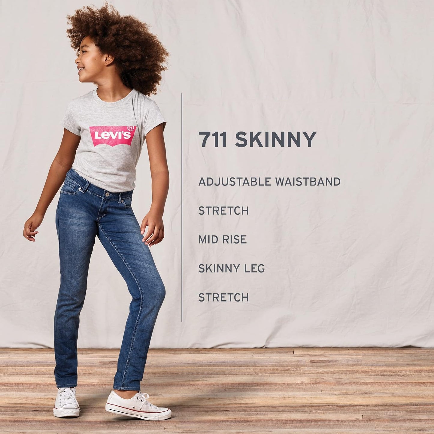 Levi'S Girls' 711 Skinny Fit Jeans
