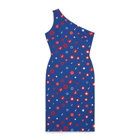 Copy of Sexy Printed, Shoulder Dress (AOP)