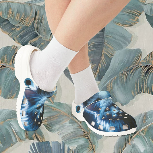 Kitty Print (Blue), EVA Foam Rubber Shoes (AOP)