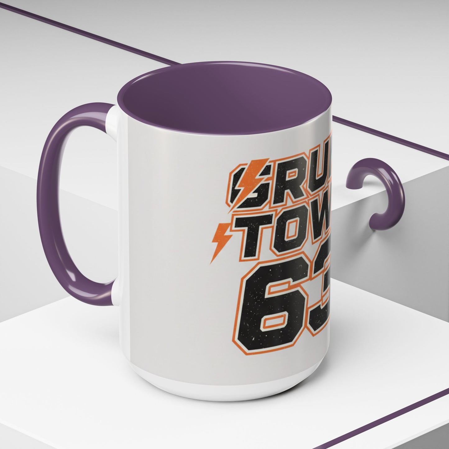 Accent Coffee Mug — 'Crump Town 63' Retro Racing Logo Coffee Mug (11/15oz)