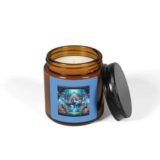Atlantic Whisper, Scented Soy Candle (Multi-Size, Amber Jar)