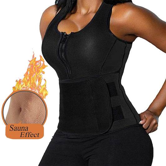 Plus Size Waist Trainer Women Gaine Ventre Plat Sweat Vest Sauna Shapewear Body Shaper Weight Loss Neoprene Tummy Slim Gaine