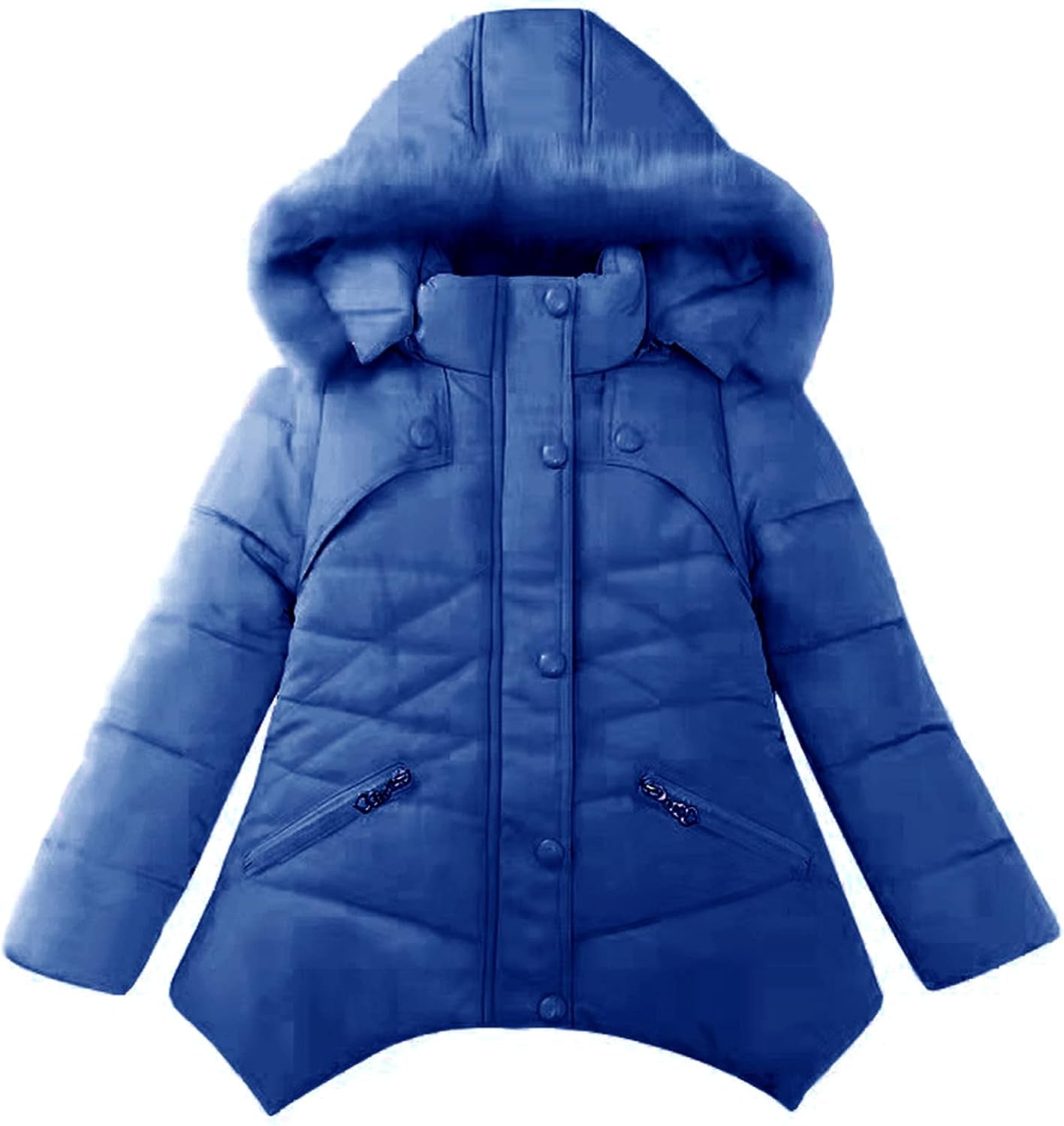 Miss Bei Girls' Puffer down Coat Winter Jacket Parka down Coat Overcoat with Fur Hood