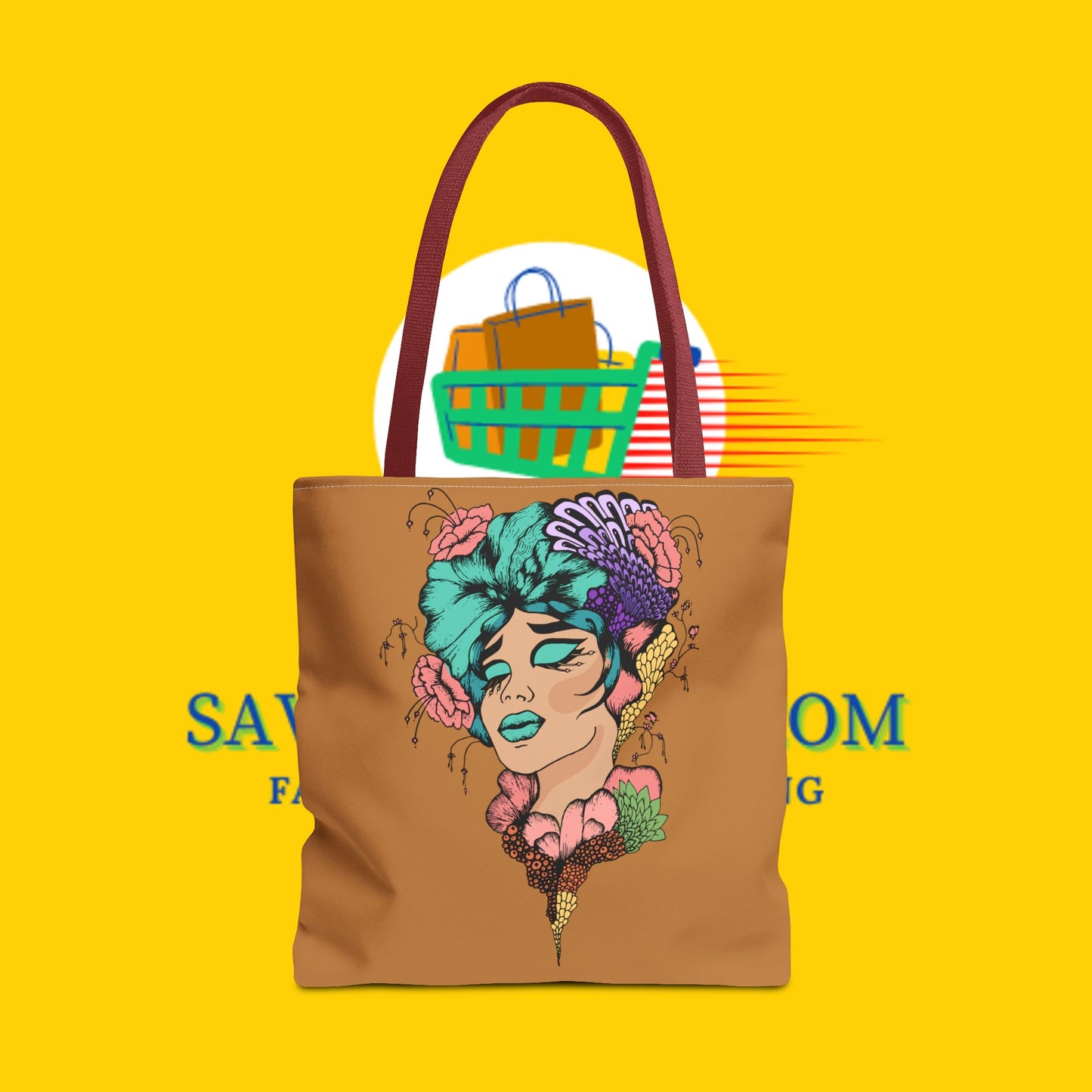Blue Hair, Tote Bag (AOP)