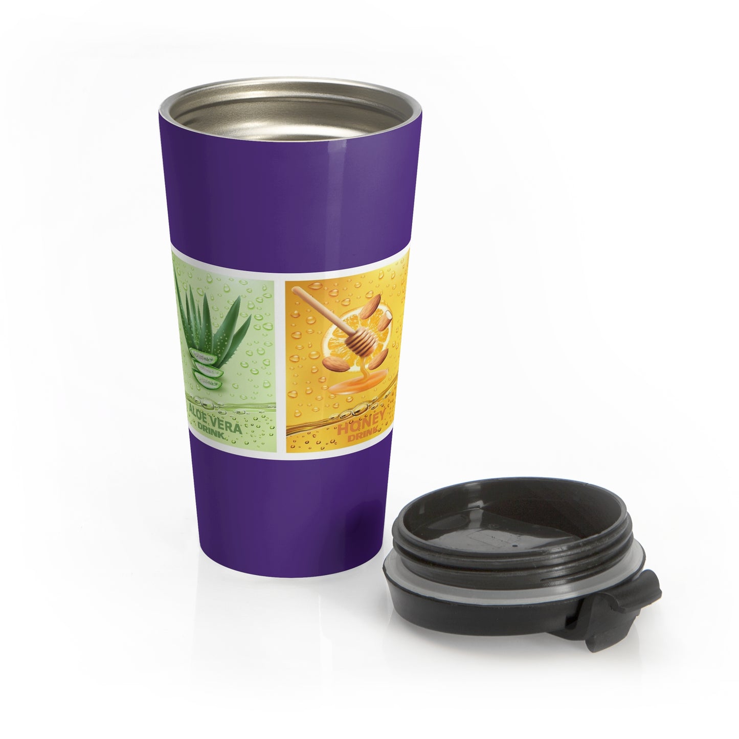 Multi- Purposes, Stainless Steel Travel Mug, (Purple)