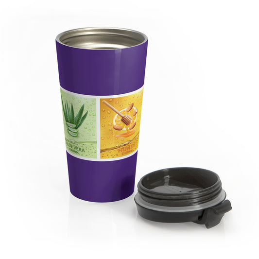 Multi- Purposes, Stainless Steel Travel Mug, (Purple)
