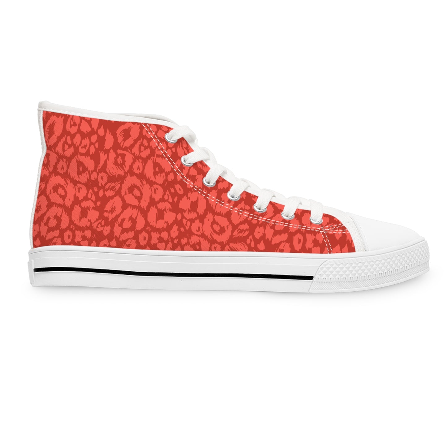 Colored Leopard print Design, Women's High Top Sneakers
