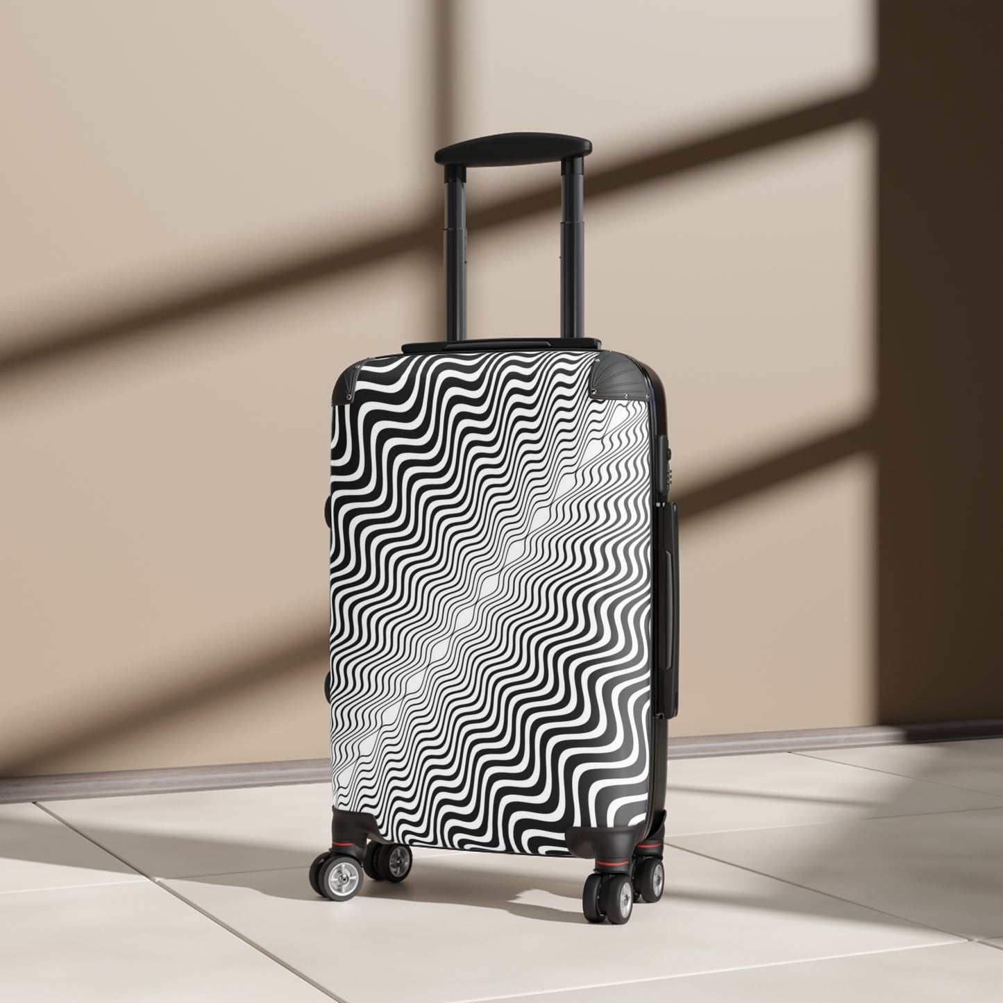Suitcases, Sm, Med, Lrg, Waive 3D lines off-set