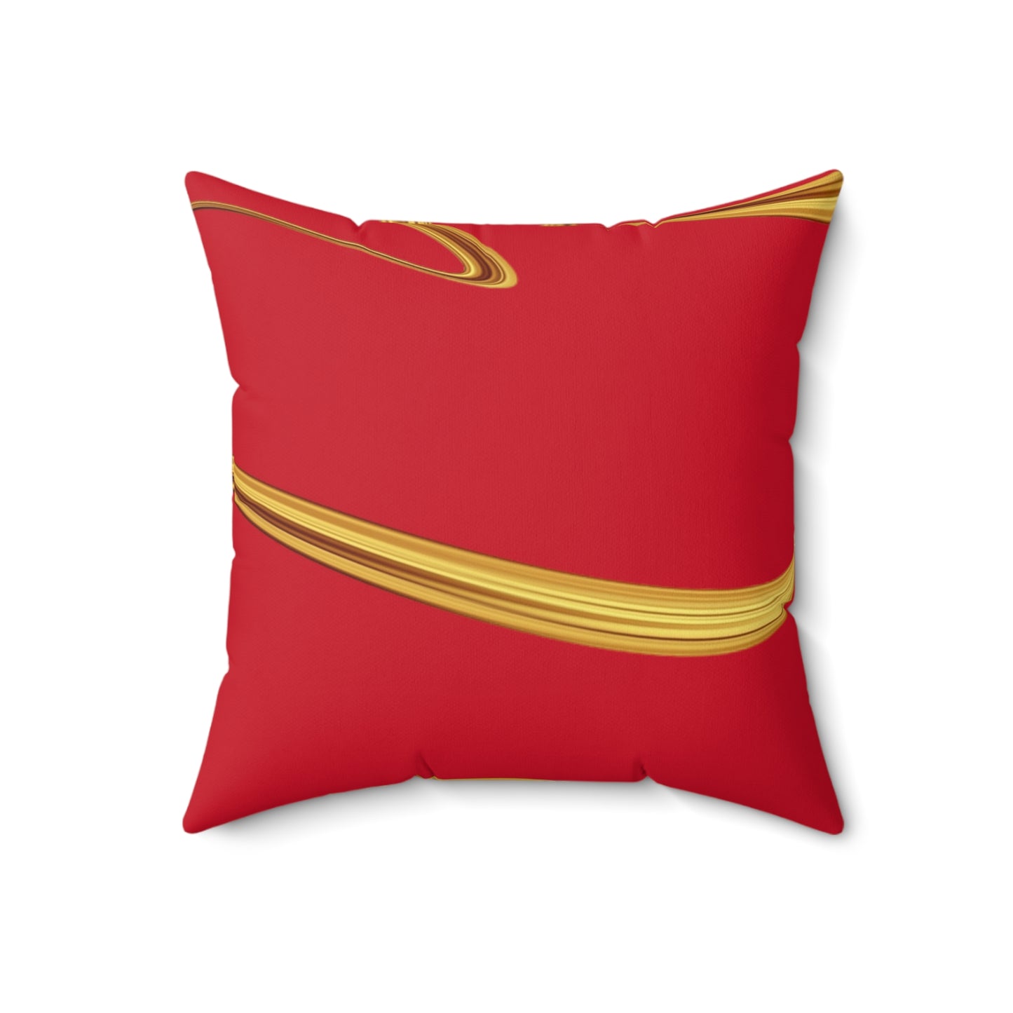 Macaroon/ Gold Spun, Polyester Square Pillow