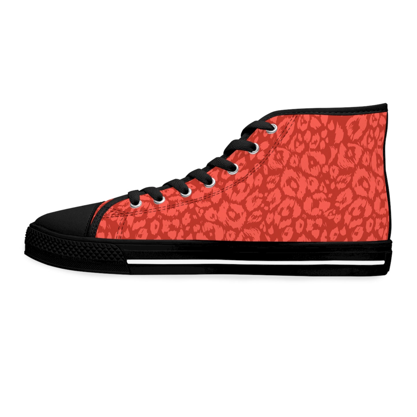 Colored Leopard print Design, Women's High Top Sneakers
