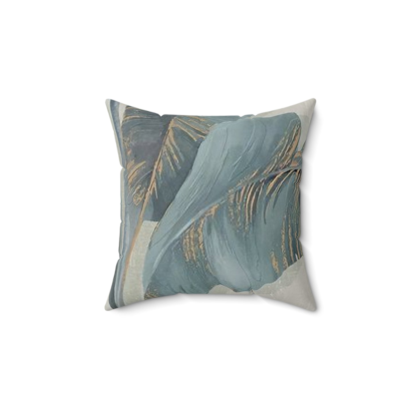 Spun Blue Palm, Polyester Square Pillow, 14" x 14", 16" x 16", 18" x 18", 20" x 20"