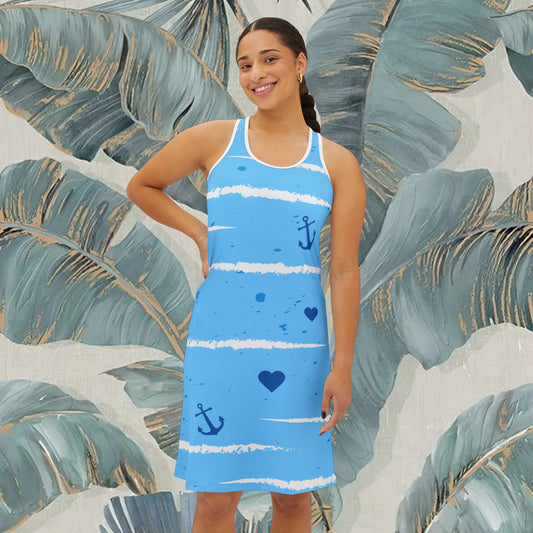 Sea Pattering, Women's Racerback Dress (AOP)