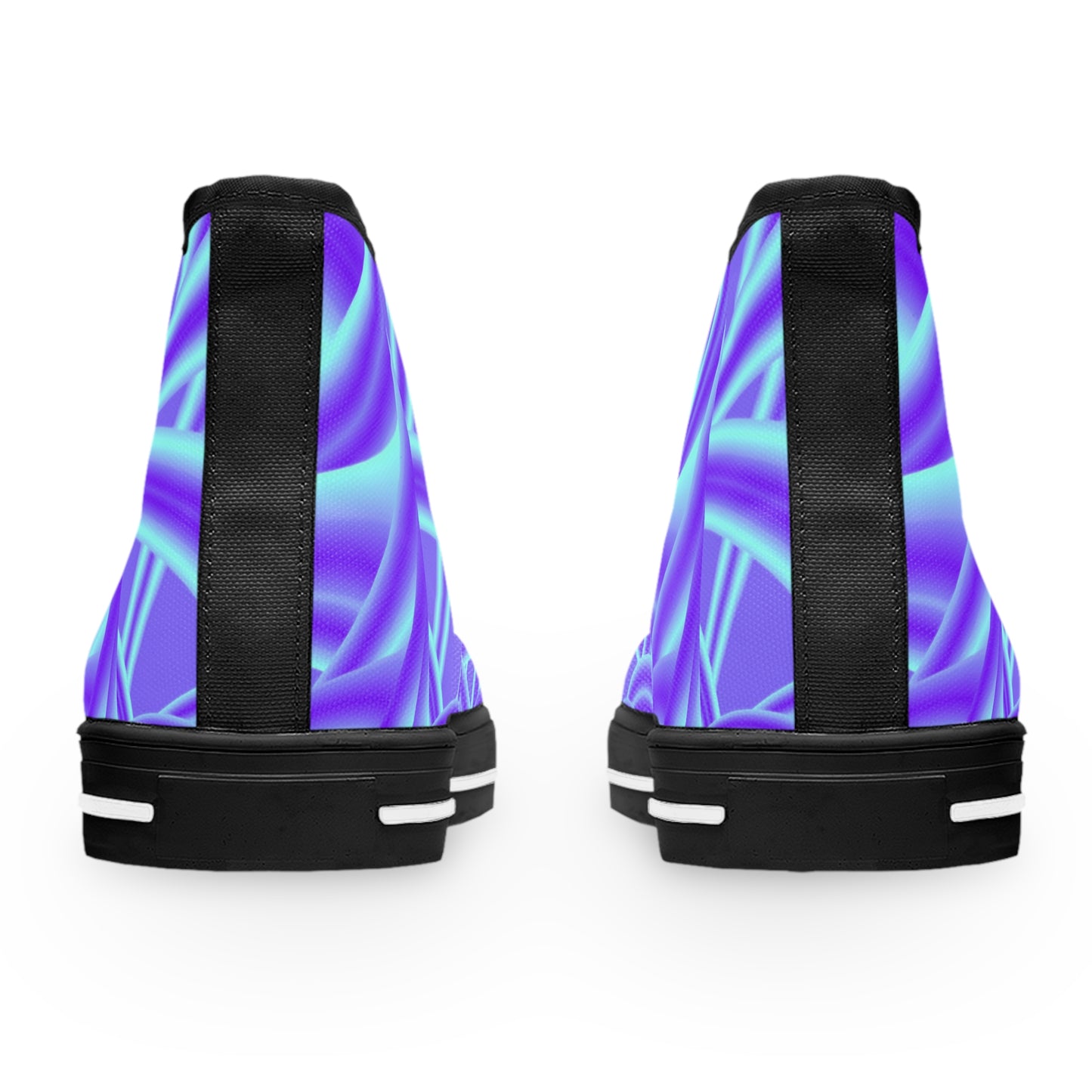 Tube lighting (Blue) print Design, Women's High Top Sneakers