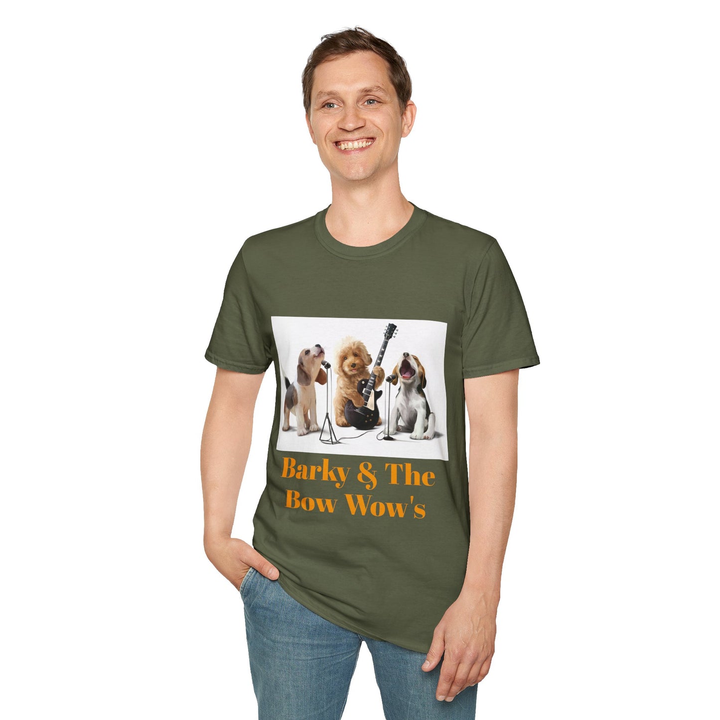 Dog Band T‑Shirt — "Barky & The Bow Wow's" Graphic Tee