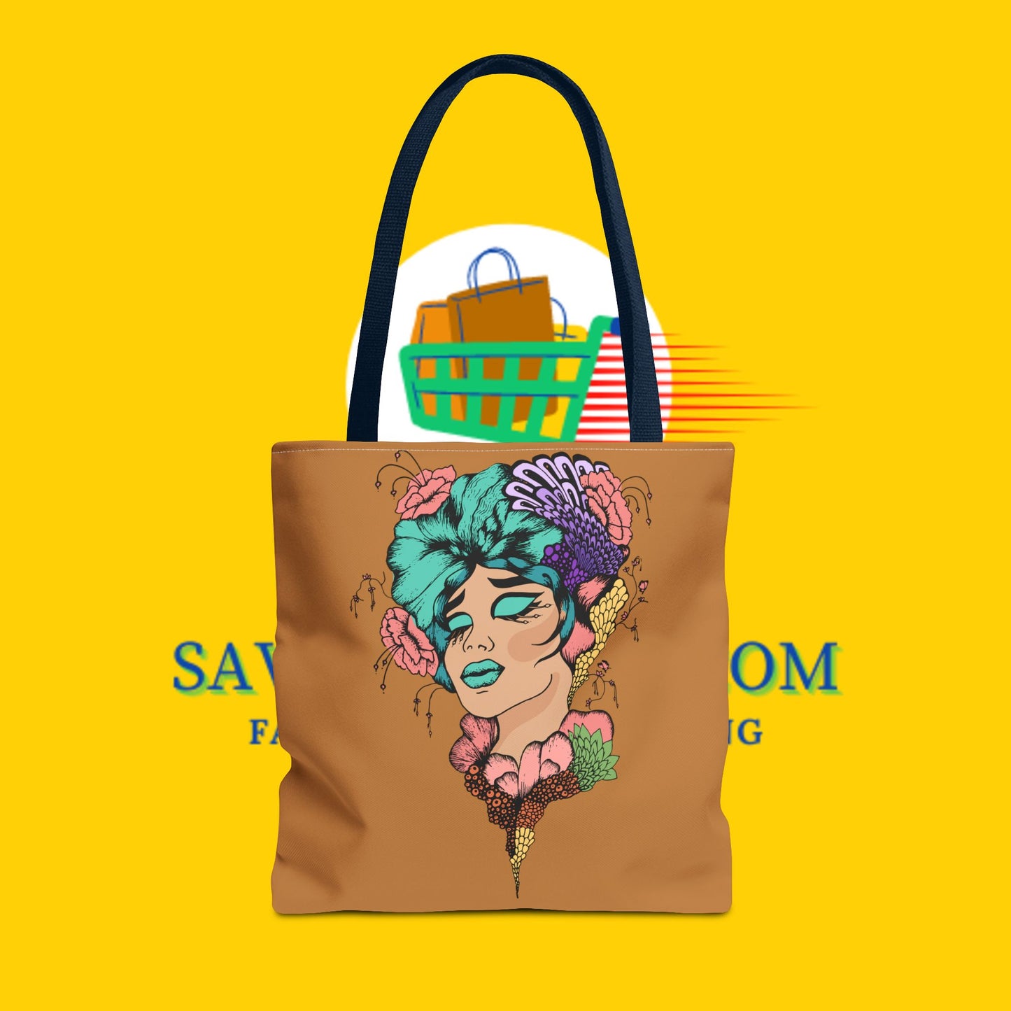 Blue Hair, Tote Bag (AOP)