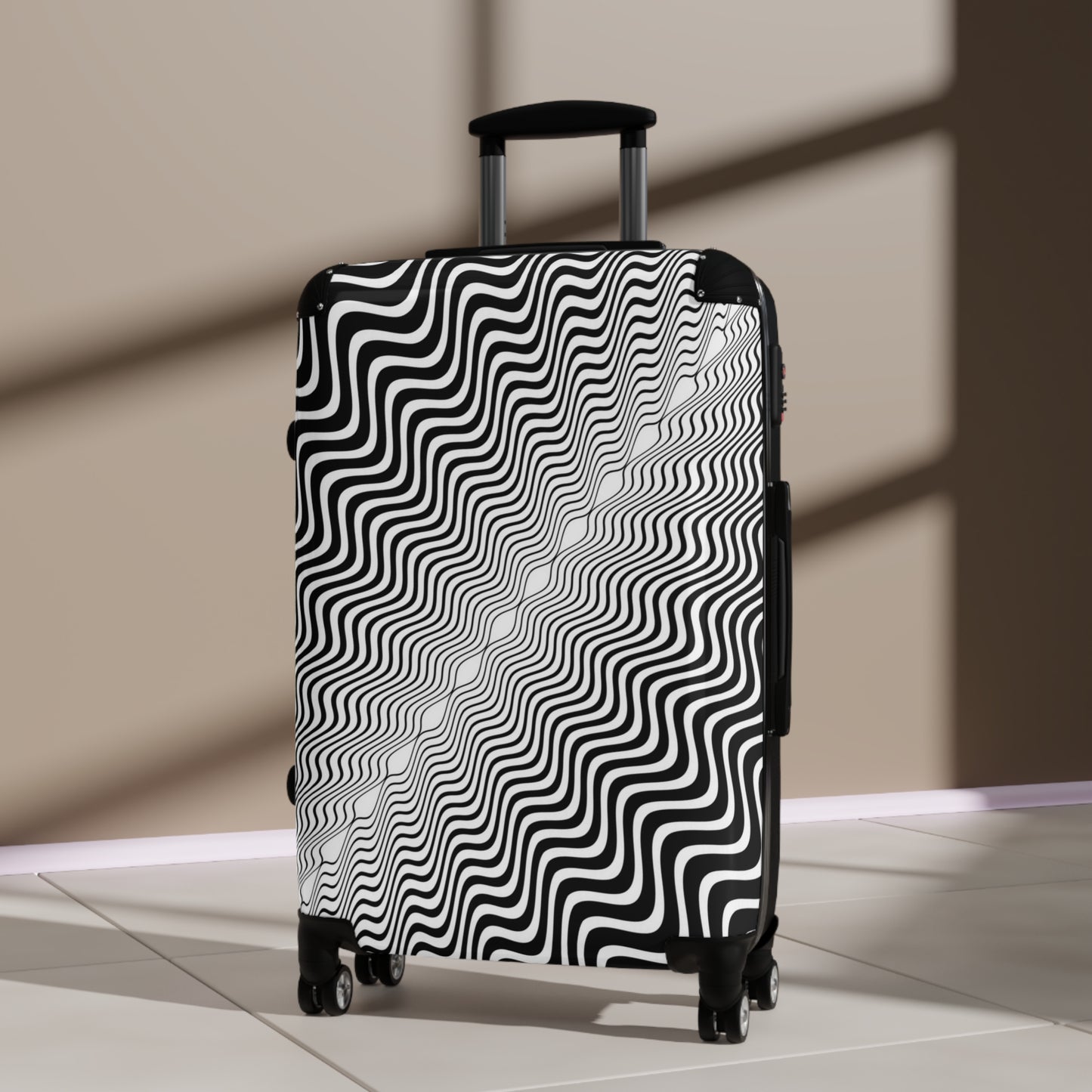 Suitcases, Sm, Med, Lrg, Waive 3D lines off-set