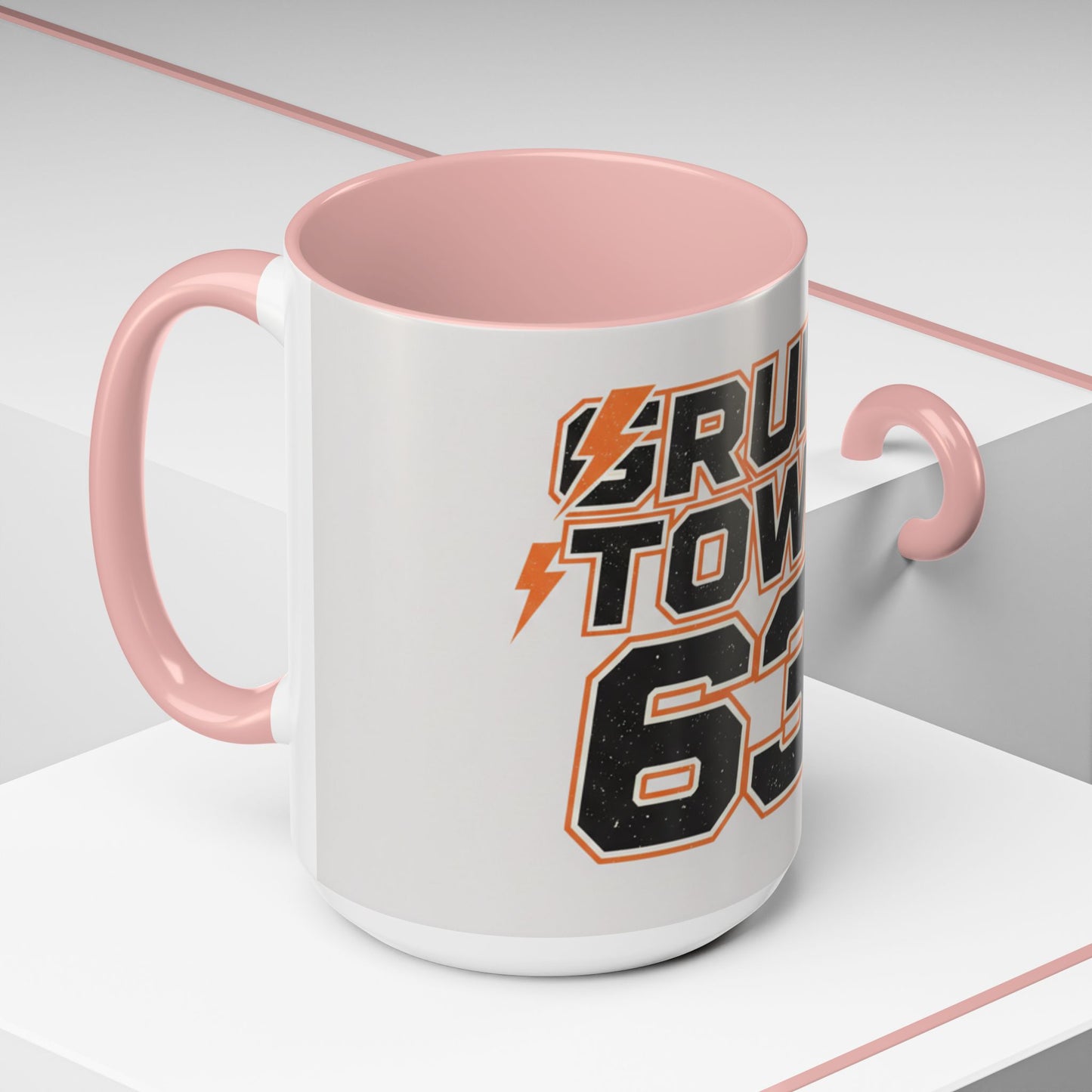 Accent Coffee Mug — 'Crump Town 63' Retro Racing Logo Coffee Mug (11/15oz)