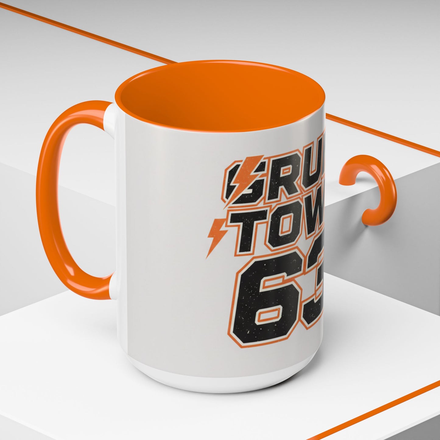 Accent Coffee Mug — 'Crump Town 63' Retro Racing Logo Coffee Mug (11/15oz)