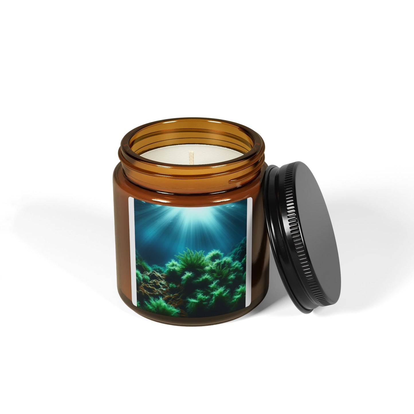 Scented Soy Candle (Multi-Size, Amber Jar)