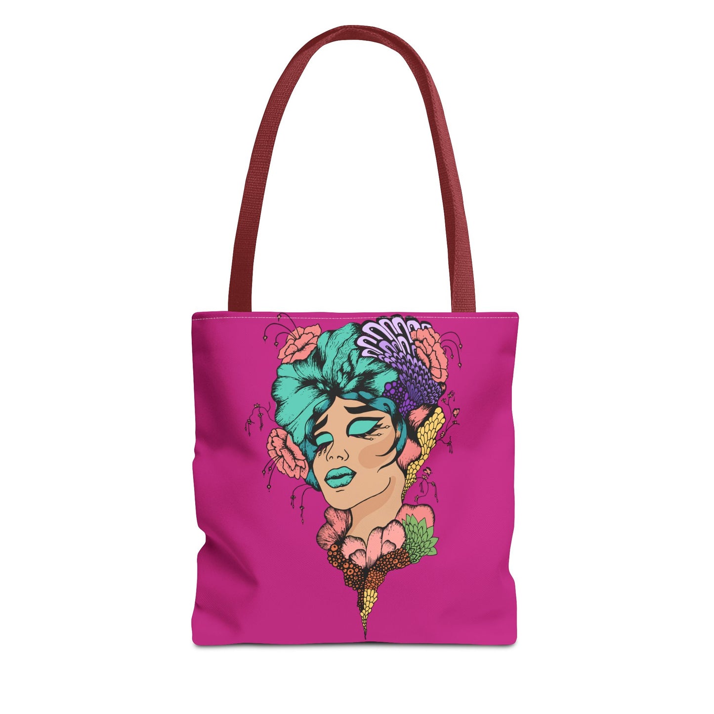 Fruitful Face, (Hot Pink)Tote Bag (AOP)