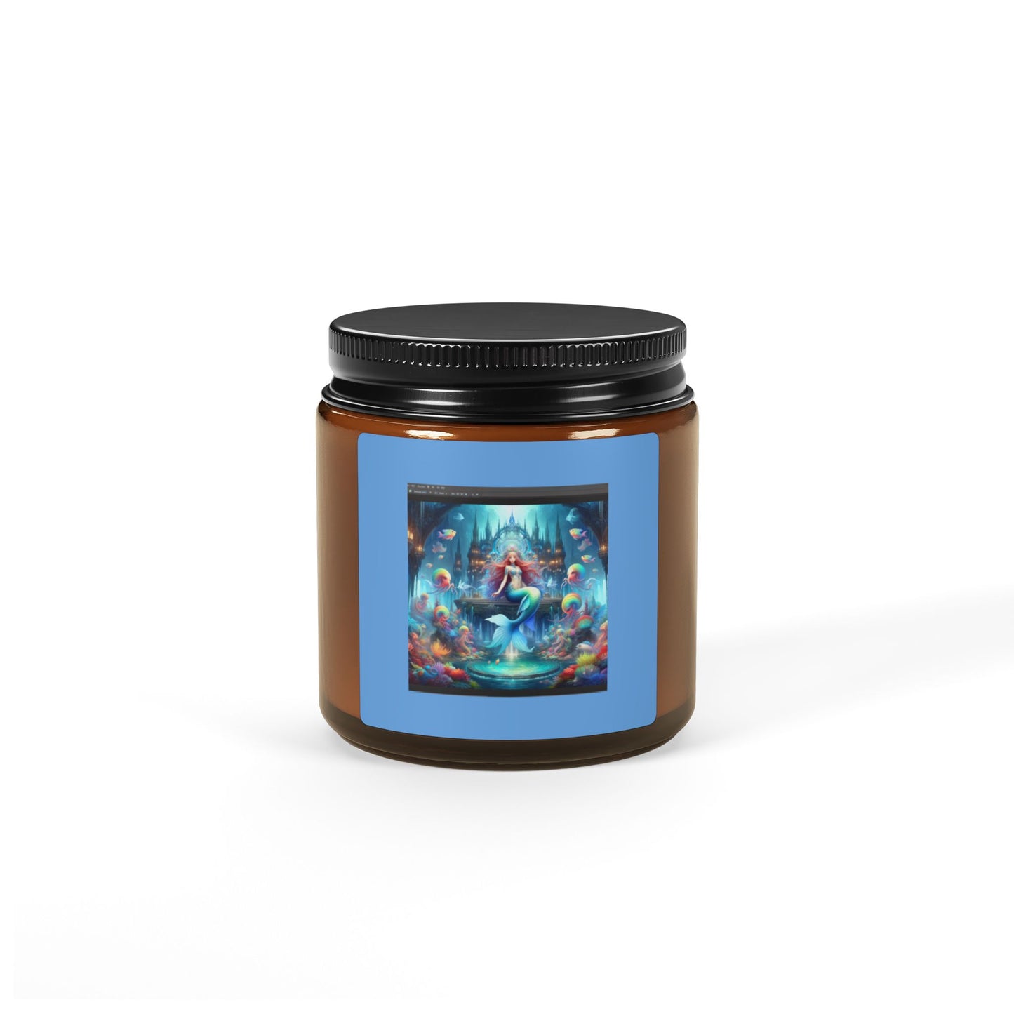 Atlantic Whisper, Scented Soy Candle (Multi-Size, Amber Jar)
