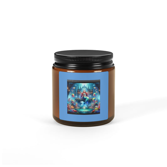 Atlantic Whisper, Scented Soy Candle (Multi-Size, Amber Jar)