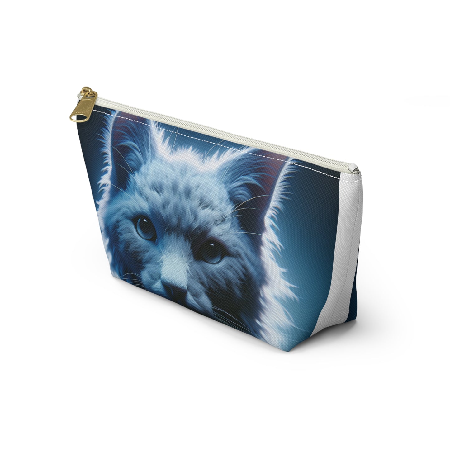 Make-up Accessory Pouch w T-bottom, ( Persian Cat )