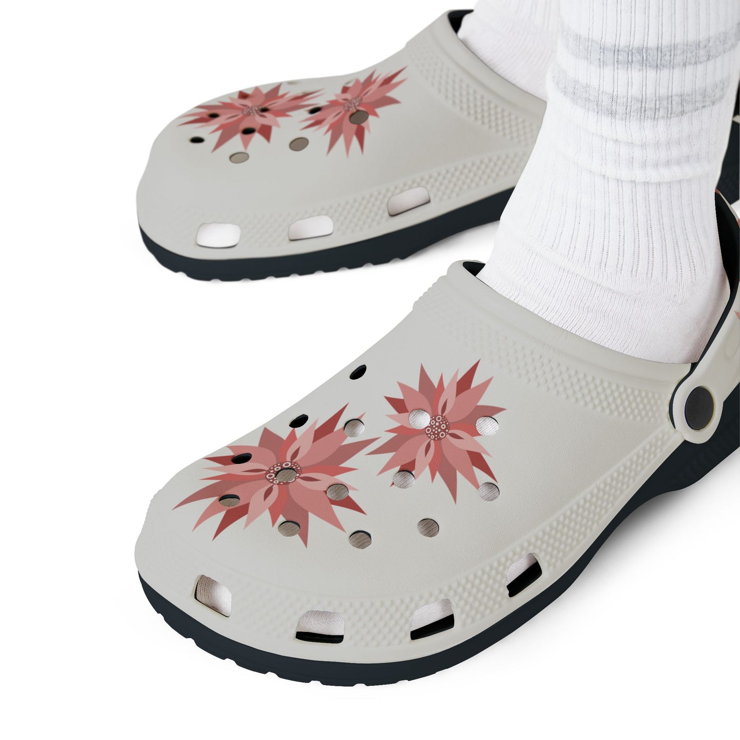 Flower Power, EVA Foam Rubber Shoes (AOP)