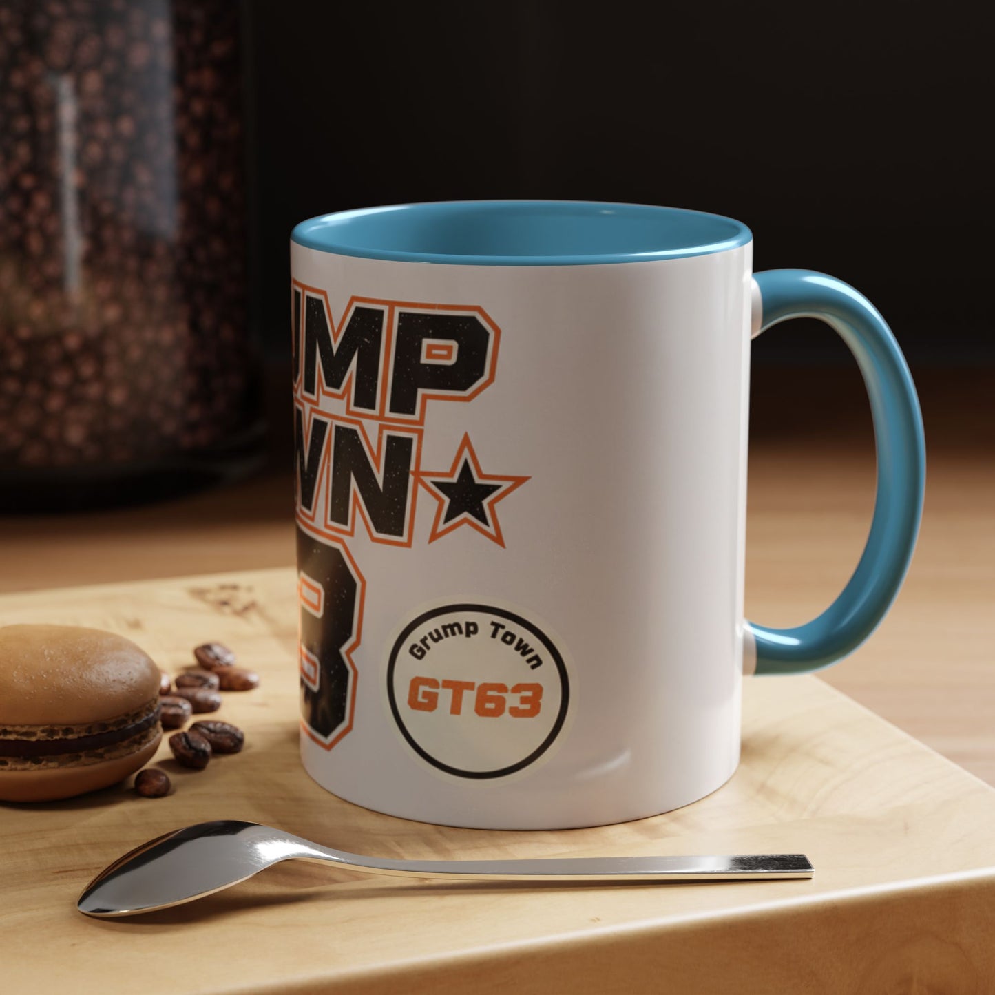 Accent Coffee Mug — 'Crump Town 63' Retro Racing Logo Coffee Mug (11/15oz)