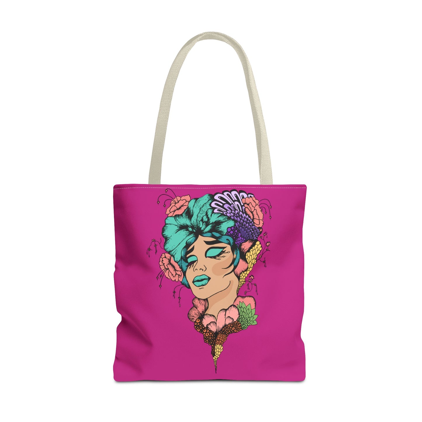 Fruitful Face, (Hot Pink)Tote Bag (AOP)