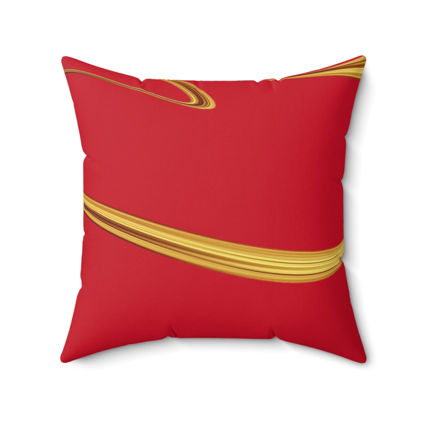 Macaroon/ Gold Spun, Polyester Square Pillow