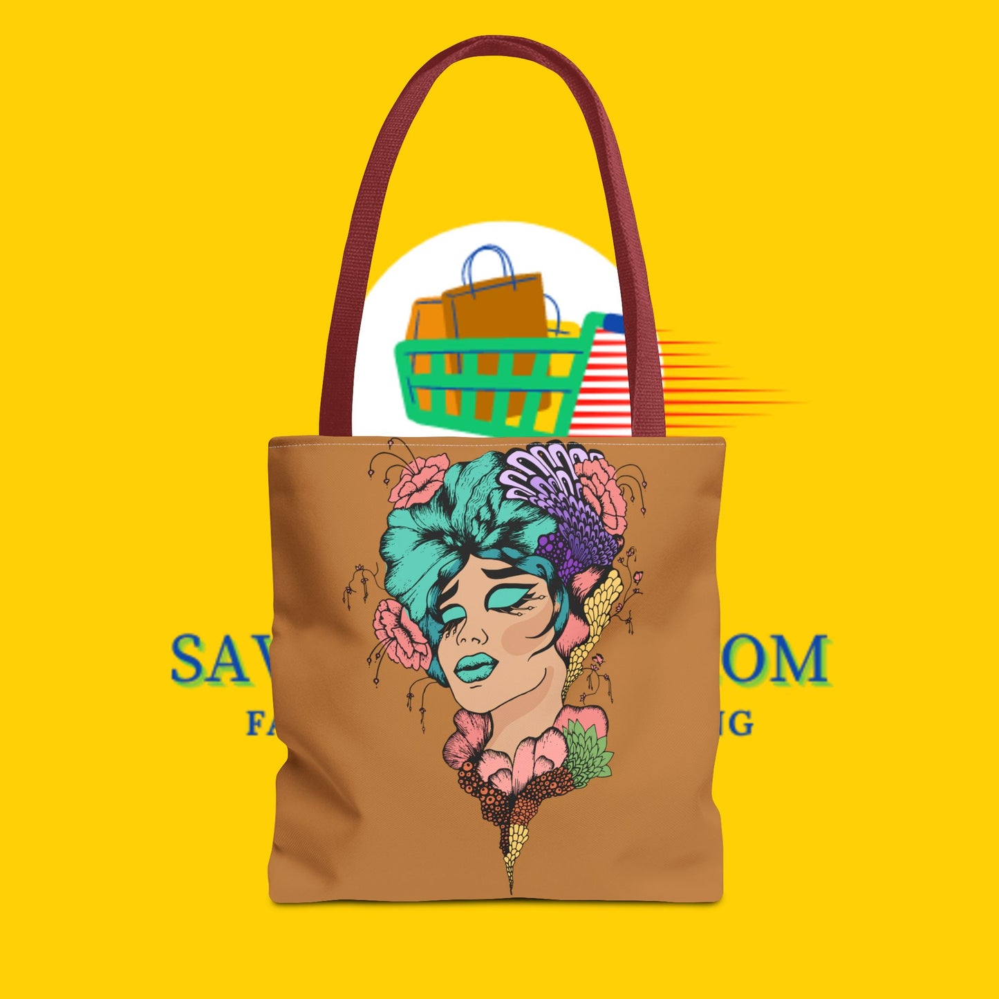 Blue Hair, Tote Bag (AOP)