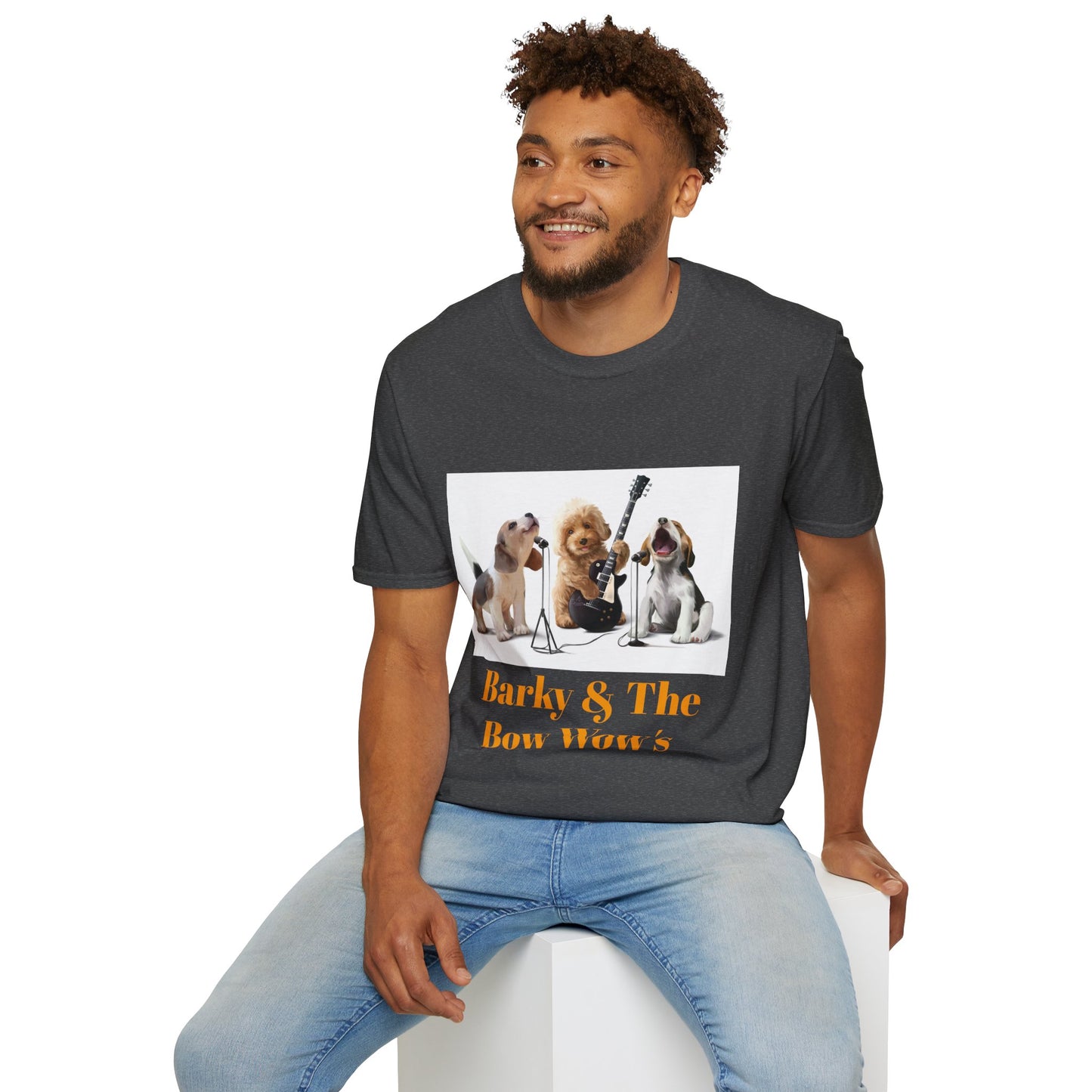 Dog Band T‑Shirt — "Barky & The Bow Wow's" Graphic Tee