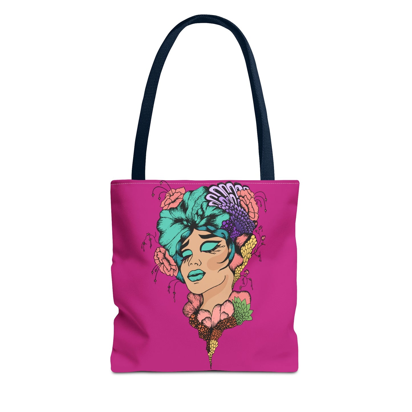 Fruitful Face, (Hot Pink)Tote Bag (AOP)