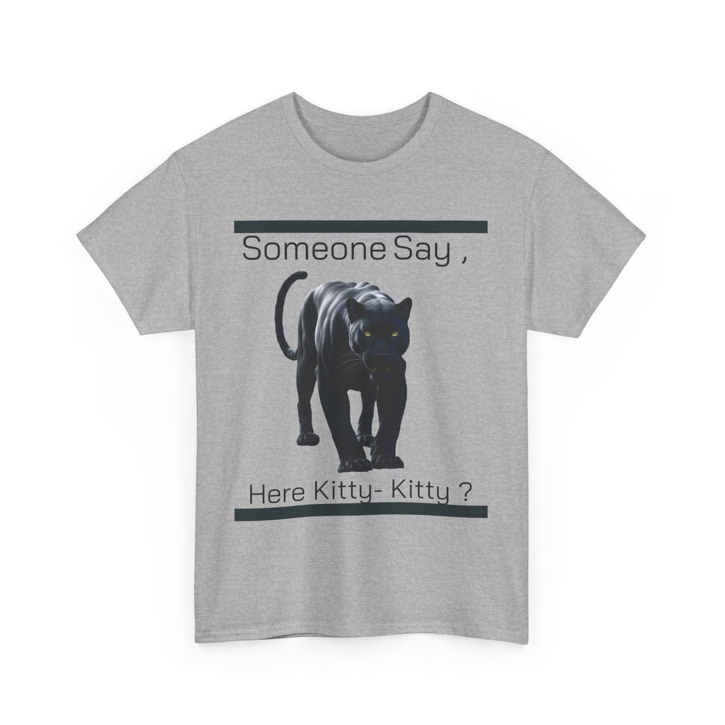 Here Kitty?, Unisex Heavy Cotton Tee Express Delivery available