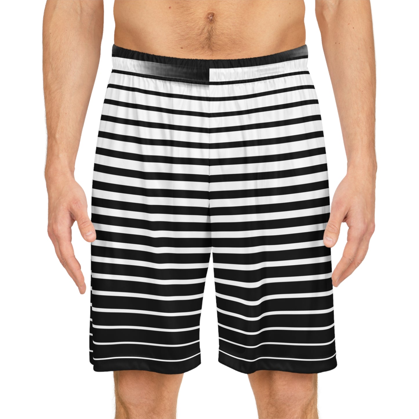 Black/White, NBA Teams, Basketball Shorts (AOP)
