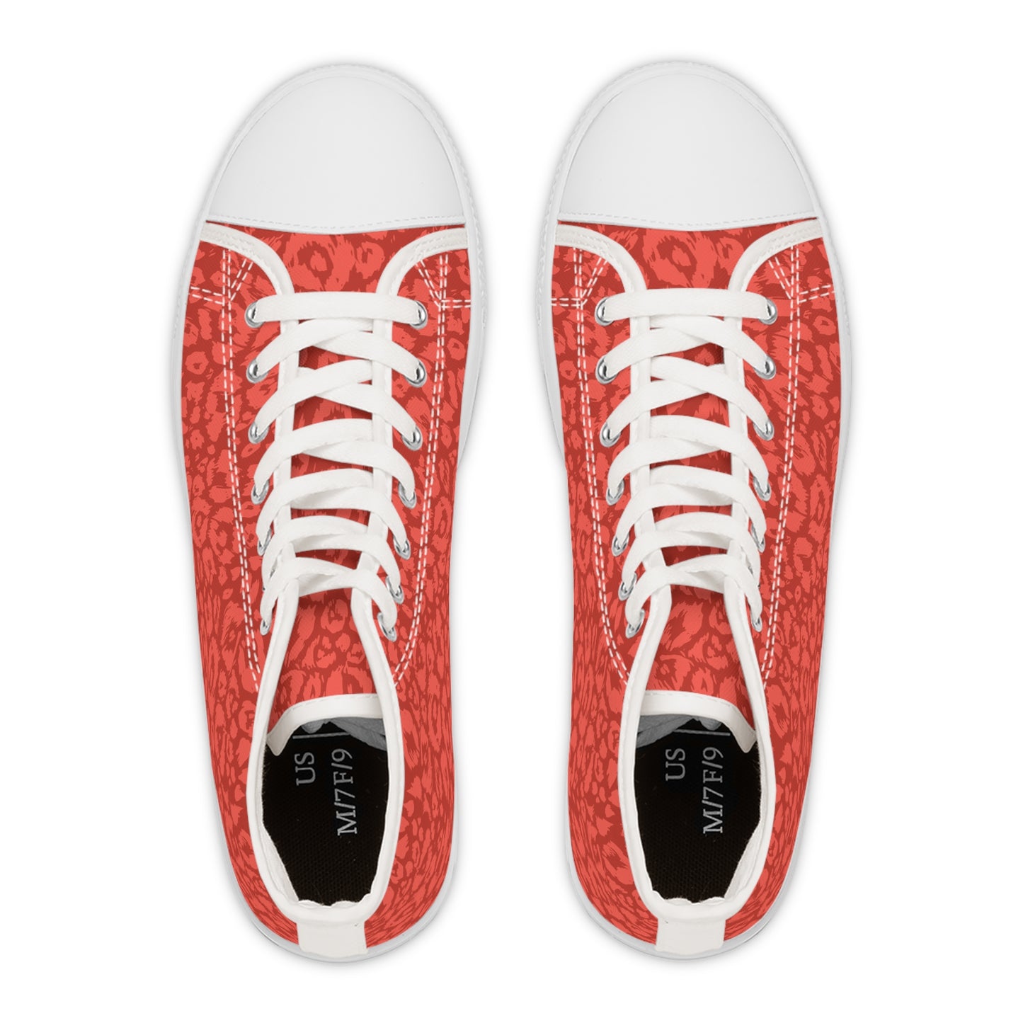 Colored Leopard print Design, Women's High Top Sneakers