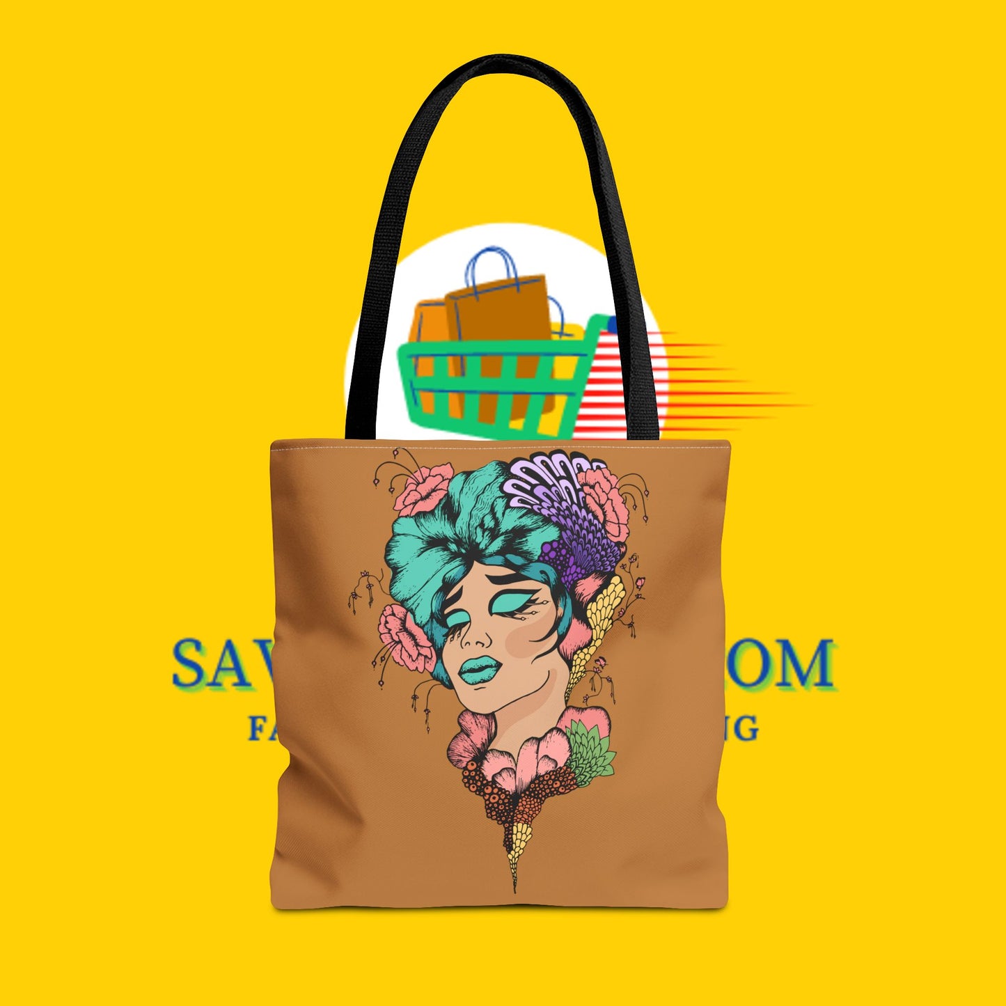Blue Hair, Tote Bag (AOP)
