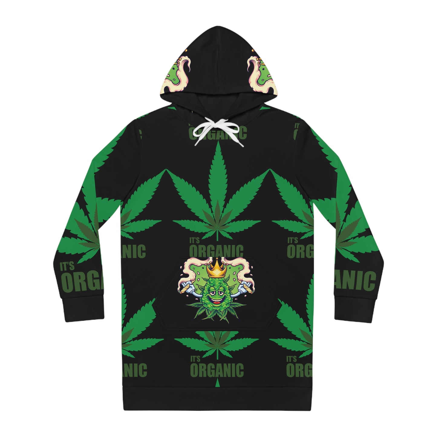 Organic Leaf, Women's Hoodie Dress (AOP)
