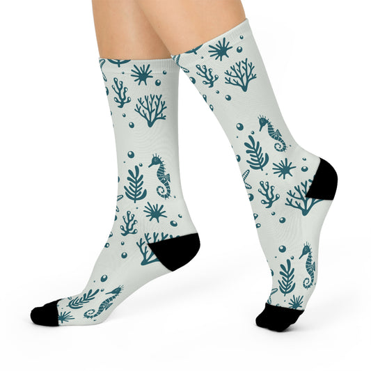 Sea Horse, Cushioned Crew Socks