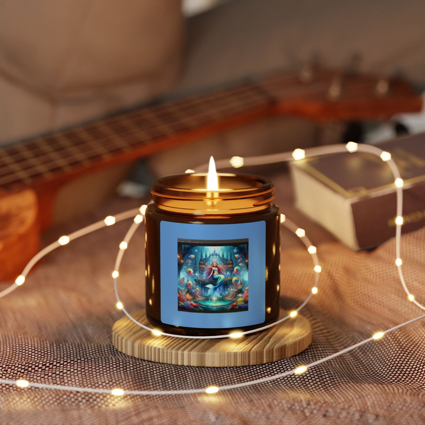 Atlantic Whisper, Scented Soy Candle (Multi-Size, Amber Jar)