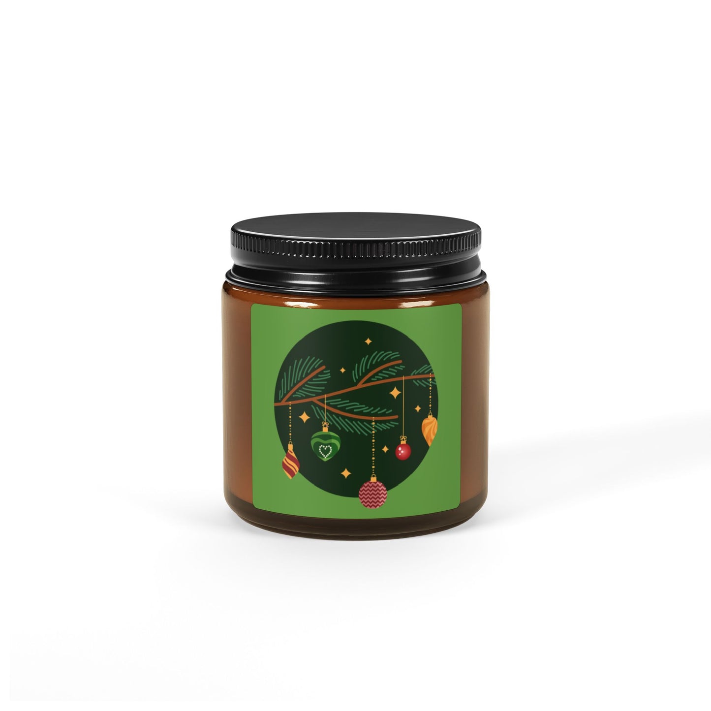 Christmas Warmth, Scented Soy Candle (Multi-Size, Amber Jar)