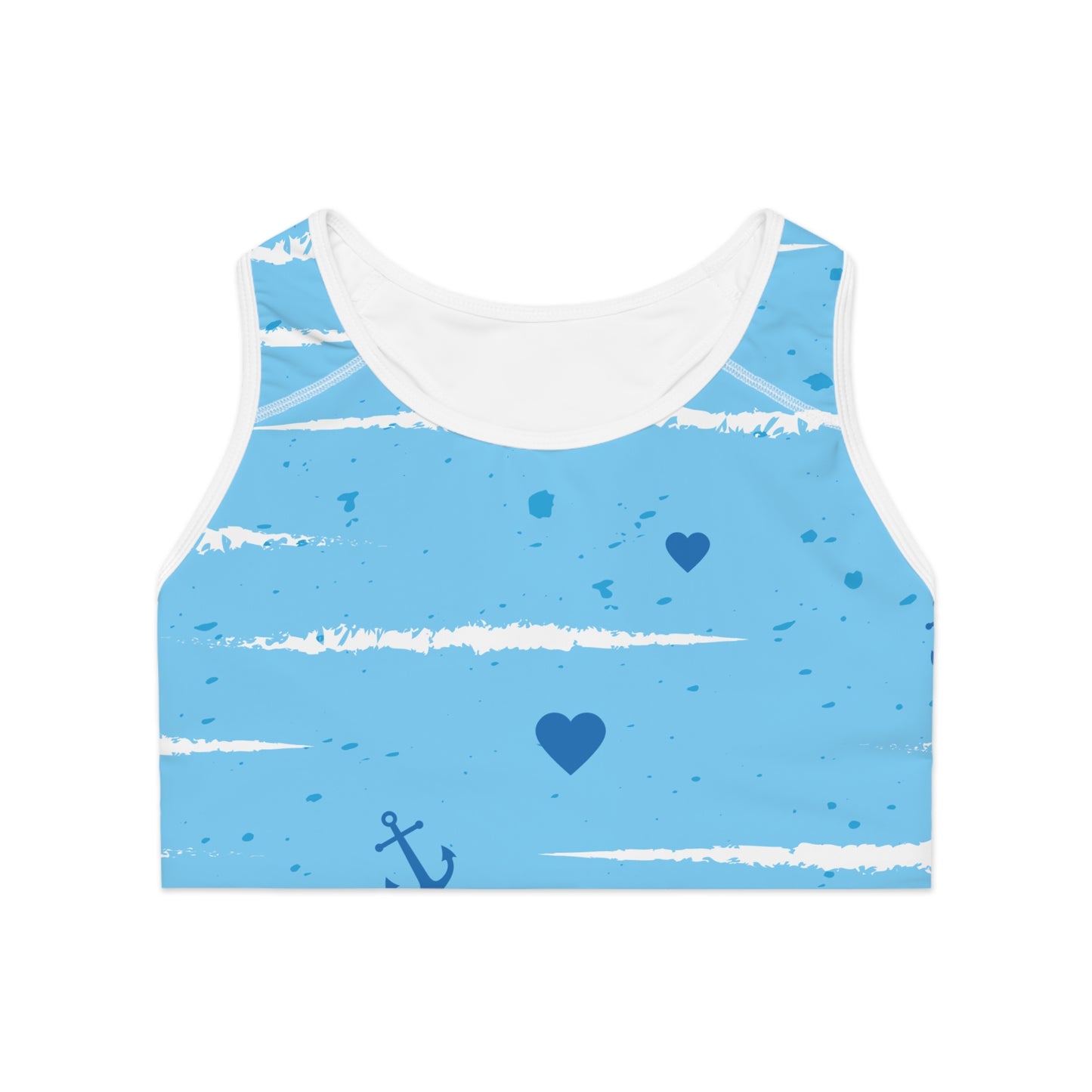 Sea Print, Sports Bra (AOP)